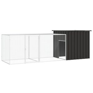 vidaXL Klietka pre kurčat&aacute; antracitov&aacute; 300x91x100 cm pozinkovan&aacute; oceľ