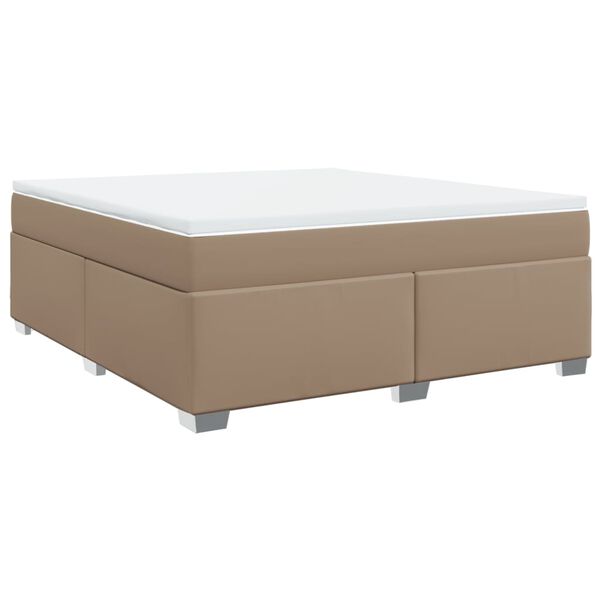 vidaXL Boxspring posteľ s matracom kapuč&iacute;nov&aacute; 180x200 cm umel&aacute; koža