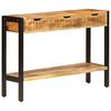 vidaXL Pr&iacute;born&iacute;k z mangov&eacute;ho dreva s 3 z&aacute;suvkami 110x35x75 cm