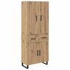 vidaXL Highboard 2 ks Remeseln&yacute; dub 69,5 x 34 x 180 cm