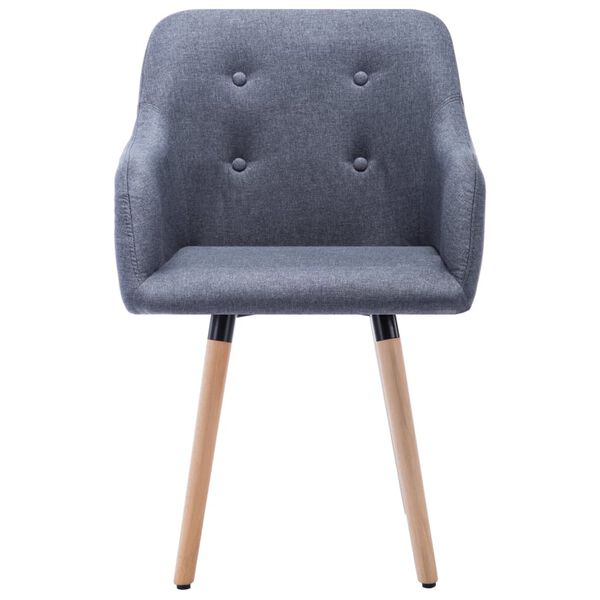 vidaXL Jed&aacute;lensk&eacute; stoličky 2 ks tmavosiv&eacute; l&aacute;tkov&eacute;