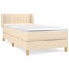 vidaXL Boxspring posteľ s matracom kr&eacute;mov&aacute; 100x200 cm l&aacute;tka