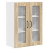 vidaXL N&aacute;stenn&yacute; sklenen&yacute; kabinet PORTO Sonoma dub 60 x 31 x 80 cm