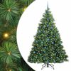 vidaXL Umel&yacute; vianočn&yacute; stromček s 300 LED-i Zelen&aacute; 210 cm PE a PVC
