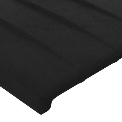 vidaXL Čelo postele s LED čierne 83x16x78/88 cm zamat