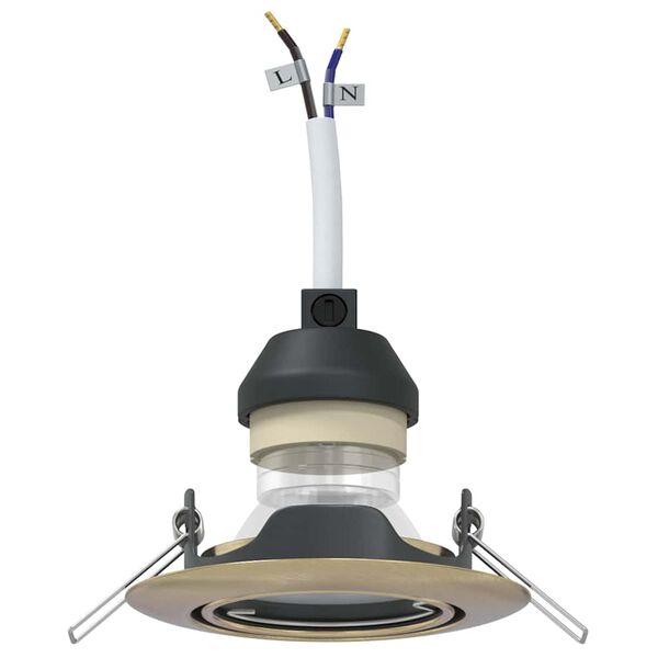 vidaXL Bodové svetlo 12 pcs Mosadzná 9 x 9 x 2.5 cm Kov