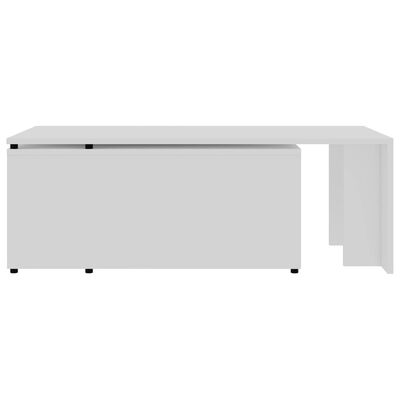 vidaXL Konferenčný stolík biely 150x50x35 cm drevotrieska
