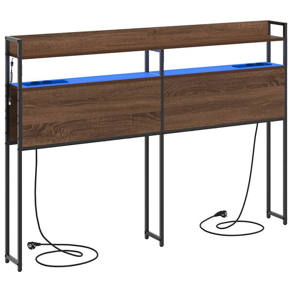 vidaXL &Uacute;ložn&eacute; čelo Hned&yacute; dub 140,5 x 15 x 98 cm Kompozitn&eacute; drevo