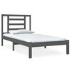 vidaXL Posteľn&yacute; r&aacute;m, siv&yacute; dreven&yacute; mas&iacute;v 75x190 cm mal&eacute; jednol&ocirc;žko