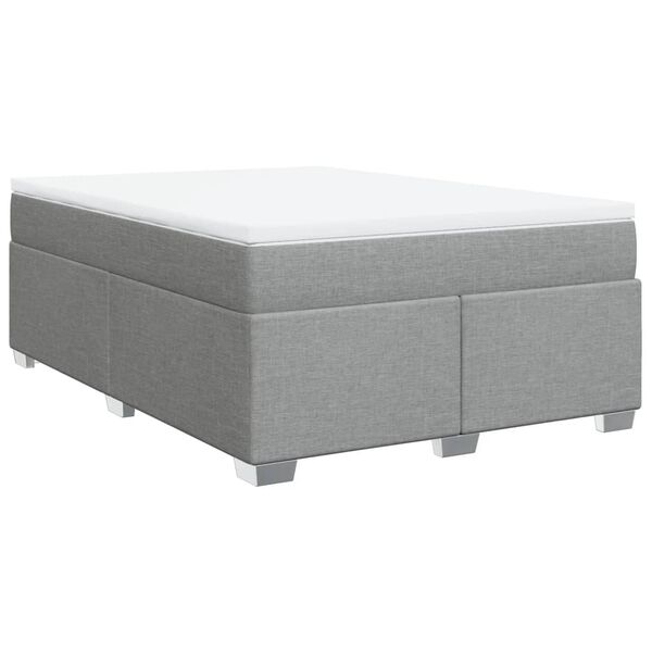 vidaXL Boxspring posteľ s matracom bledosiv&aacute; 140x200 cm l&aacute;tka