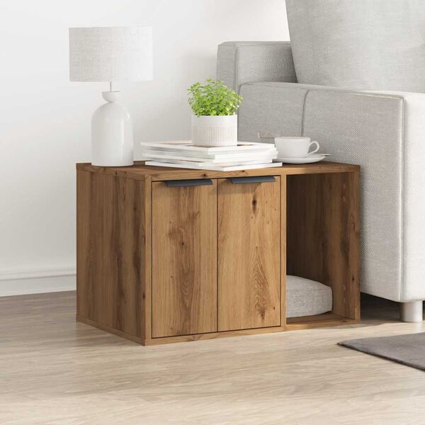 vidaXL Uzavret&yacute; box na stelivo dub artisan 60x40x40cm kompozitn&eacute; drevo