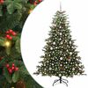 vidaXL Umel&yacute; vianočn&yacute; stromček Zelen&aacute; 180 cm PVC, kov a plast