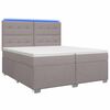 vidaXL Posteľ boxspring s matracom Sivohned&aacute; 200 x 200 cm L&aacute;tka