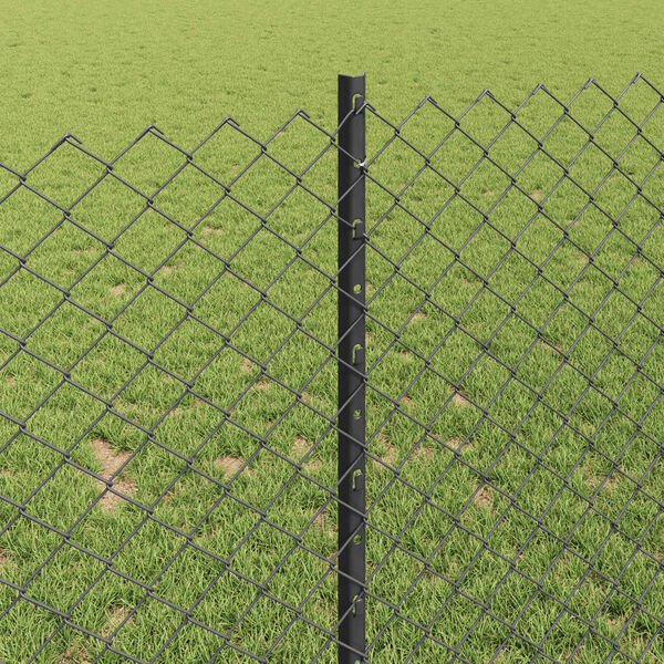 vidaXL Plot s podperou Siv&aacute; 1 x 25 m Ocel a PVC