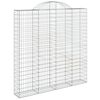 vidaXL Obl&uacute;kov&yacute; gabionov&yacute; k&ocirc;&scaron; 200x30x200/220 cm pozinkovan&eacute; železo