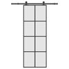 vidaXL Posuvn&eacute; dvere s kovan&iacute;m 76x205 cm ESG sklo a hlin&iacute;k