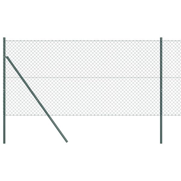 vidaXL Stĺp na plot. Zelen&aacute; 25 x 1 m (sieťka 40 x 40 mm) Ocel a PVC