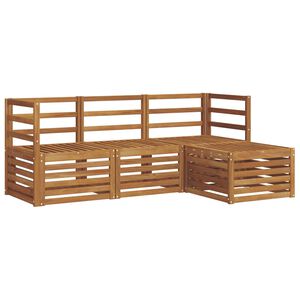 vidaXL Z&aacute;hradn&aacute; s&uacute;prava gaučov 4 pcs Pr&iacute;rodn&aacute;