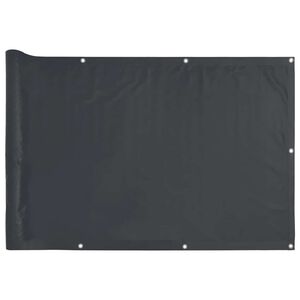 vidaXL Balk&oacute;nov&aacute; z&aacute;stena, antracitov&aacute; 400x75 cm, PVC