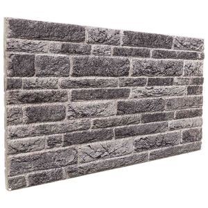 vidaXL N&aacute;stenn&eacute; panely 10 ks 100 x 50 cm Antracitov&aacute; EPS pena