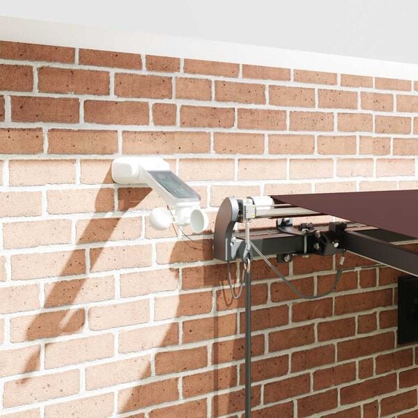 vidaXL Automaticky zaťahovacia mark&iacute;za s LED burgundsk&aacute; 450x300 cm