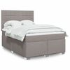vidaXL Posteľný rám boxspring s matracom sivohned 160x200 cm látka