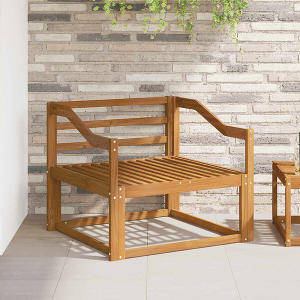 vidaXL Z&aacute;hradn&aacute; stredn&aacute; sedačka Pevn&eacute; ak&aacute;ciov&eacute; drevo Pr&iacute;rodn&aacute;