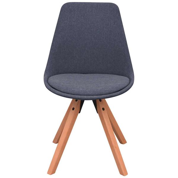 vidaXL Jedálenské stoličky 2 ks tmavosivé látkové