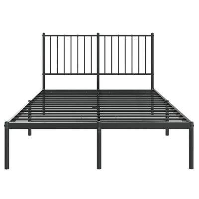 vidaXL Kovový rám postele s čelom čierny 120x200 cm