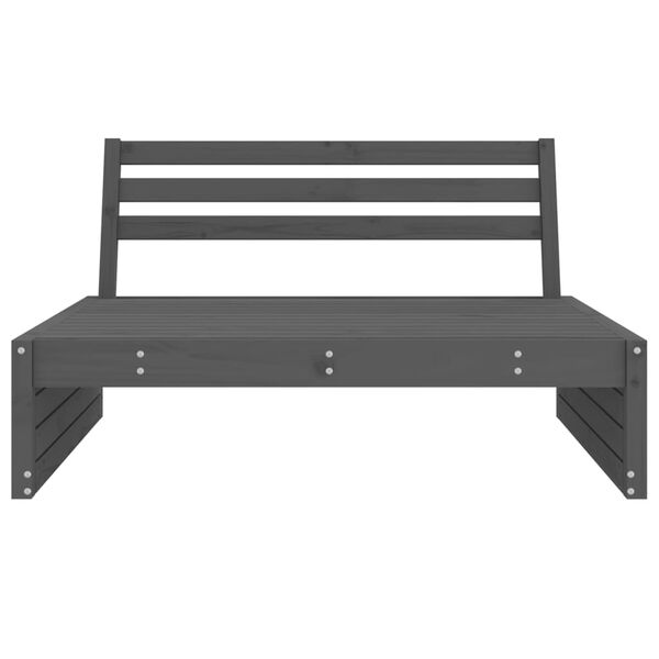 vidaXL Z&aacute;hradn&aacute; stredov&aacute; pohovka siv&aacute; 120x80 cm borovicov&yacute; mas&iacute;v