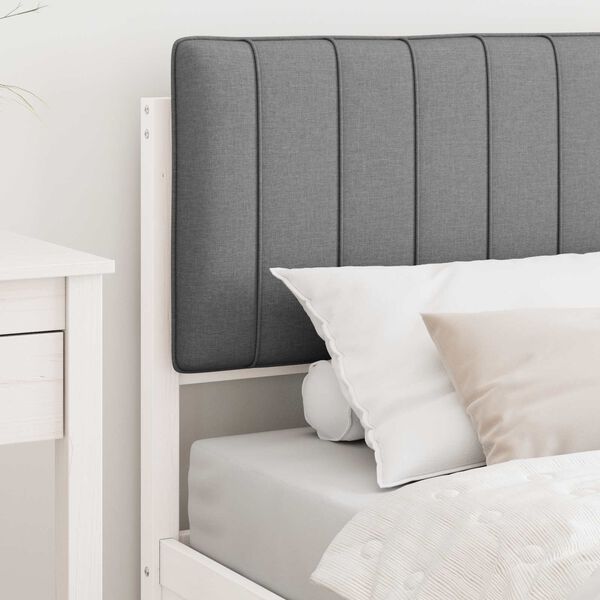 vidaXL R&aacute;m postele s čal&uacute;nen&yacute;m čelom Svetlosiv&aacute; 90 x 190 cm