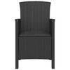 vidaXL Záhradné kreslo so sedákom PP ratan grafitové