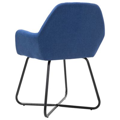 vidaXL Jedálenské stoličky 6 ks modrá látkové