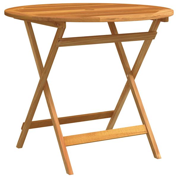 vidaXL Skladac&iacute; z&aacute;hradn&yacute; st&ocirc;l &Oslash;90x75 cm eukalyptov&yacute; mas&iacute;v