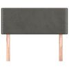 vidaXL Čelo postele tmavosiv&eacute; 80x5x78/88 cm zamat