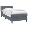 vidaXL Posteľn&yacute; r&aacute;m boxspring s matracom tmavosiv&yacute; 90x210 cm zamat