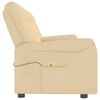vidaXL 4-miestne sklápacie masážne kreslo+držiak na poháre, krémové