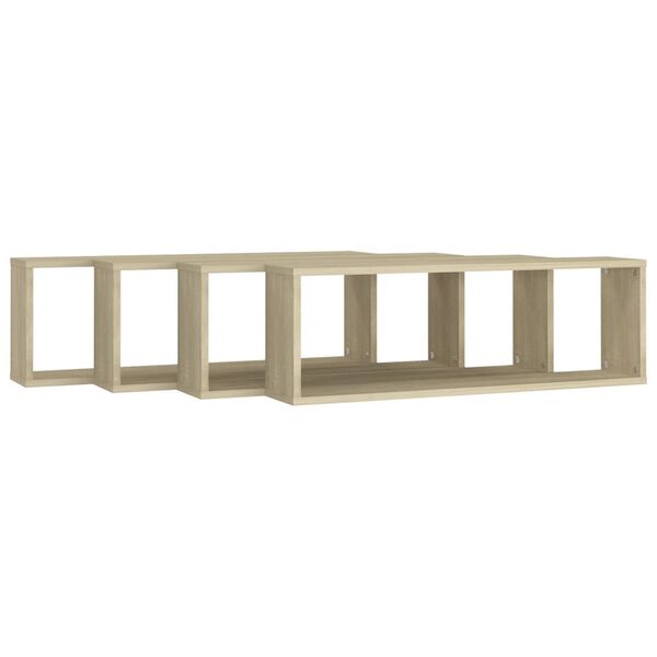 vidaXL N&aacute;stenn&eacute; police 4 ks, dub sonoma 80x15x26,5cm, kompozitn&eacute; drevo