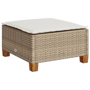 vidaXL z&aacute;hradn&aacute; stolička s vank&uacute;&scaron;om b&eacute;žov&aacute; 63,5x56x32 cm Poly ratan