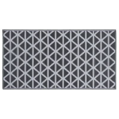 vidaXL Vonkajší koberec čierny 190x290 cm PP