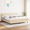 vidaXL Posteľn&yacute; r&aacute;m boxspring s matracom kr&eacute;mov&yacute; 180x200 cm l&aacute;tka