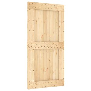 vidaXL Posuvn&eacute; dvere NARVIK Pr&iacute;rodn&aacute; a čierna 100 x 210 cm (213,5 cm)