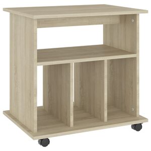 vidaXL Skrinka na kolieskach sonoma dub 60x45x60 cm kompozitn&eacute; drevo