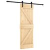 vidaXL Posuvn&eacute; dvere Pr&iacute;rodn&aacute; a čierna 70 x 210 cm