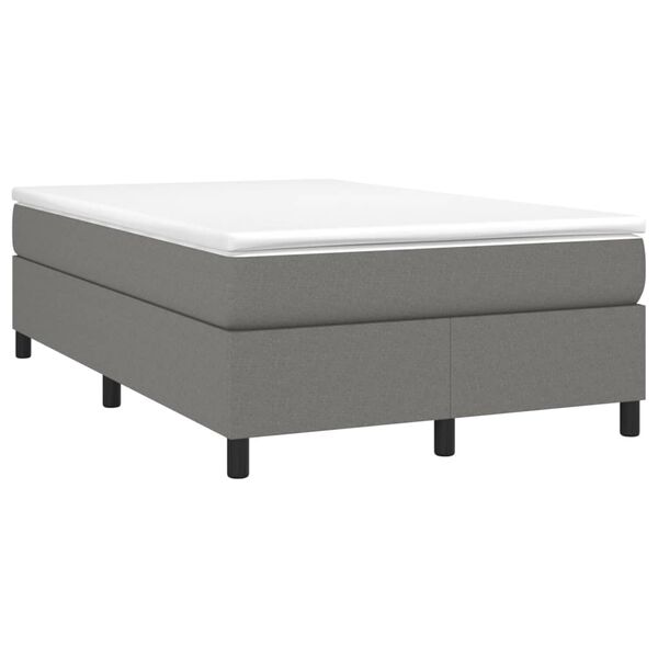 vidaXL Boxspring posteľ s matracom tmavosiv&yacute; 120x200 cm l&aacute;tka