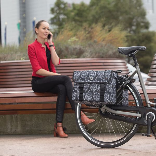 Willex Cyklistick&aacute; ta&scaron;ka 36 l čierno-hned&aacute; Fantasy stromy 13961