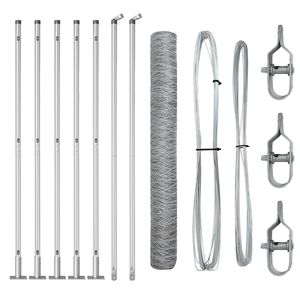 vidaXL Stĺp na plot. Strieborn&aacute;