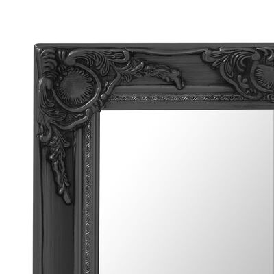 vidaXL Nástenné zrkadlo v barokovom štýle 60x40 cm čierne