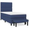 vidaXL Posteľn&yacute; r&aacute;m boxspring s matracom modr&yacute; 90x190 cm l&aacute;tka