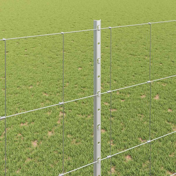 vidaXL Plot s podperou Strieborn&aacute; 1,5 x 25 m Oceľ